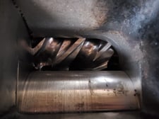 4.5" Nakata #CFPBE, Pin Barrel Rubber Extruder, 16:1 L/D, 150 HP Reliance motor, 460 VAC, (2 available)