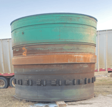 14' x 84' MEC, Single Pass Drum Dryer, dual cyclones