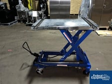 1750 lb. Vestil #AIR-1750-AIR, Scissor Lift Table, 20" x 40" table, foot pump, wheels