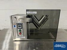 2 qt. GlobePharma #MNB, Mini Blend V-Blender, Stainless Steel twin shell, covers, 2022