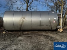 25,931 gallon M Roth GmbH, Storage Tank, 304 Stainless Steel, 145.6" diameter x 315" straight side, dish top