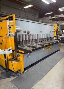 160 Ton Gingras #SPB-12-160, Shear/press Brake Combo, 12' overall, 27" Back Gauge, 5" stroke, 10" open, 25