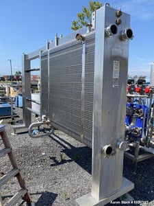 APV Crepaco, Multi-Stage Plate Heat Exchanger, 275 Plates, 61" x 17" plates, Stainless Steel Sanitary