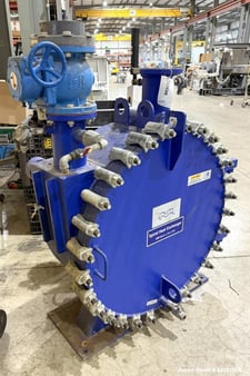 150 sq.ft., Alfa Laval #1H-SW-1W, Spiral Heat Exchanger, 50 PSI, Stainless Steel, 2014