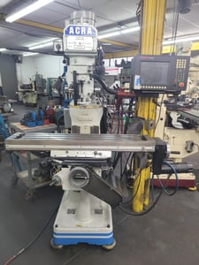 Acra #AM-2V, CNC knee mill, 49" x9" tbl., 3 HP, 33" X, 13" Y, 16" Z, 60-4200 RPM, 2-Axis, Anilam 3000M, 2003