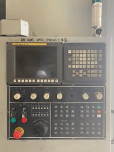 40" Accuway #UV-100, CNC vertical boring mill, 43.3" sw, 12 turret, Fanuc 0I-TD, 2013