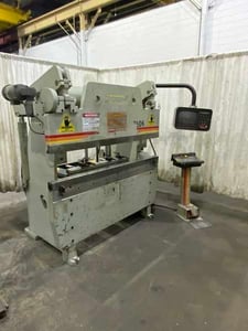 60 Ton, Accurpress #7608, CNC hydraulic press brake, 6' overall, 52" between housing, 8" stroke, 10 HP