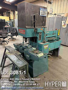 4" x 4" x 3/8" Metal Muncher #MM61BC, 49 ton, dual electric foot pedals, 7.5 HP, 1981