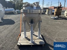 90 gallon Zeppelin Receiver Tank, 304 Stainless Steel, 32" diameter x 8" straight side, 32" cone bottom, dish
