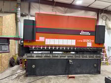 242 Ton, Amada #HFB-2204, CNC Press Brake, 14' overall, 148" between housing, 7.8" stroke, 10.7" Shut Height