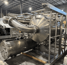 Buflovac Hebeler #12-04878, Double-effect Rising/falling Film Evaporator System, 6,500 Lb/hr, 304L 316L