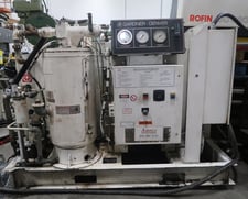 200 cfm, 105 psi, Gardner Denver #ECHQJD, Rotary Screw Compressor, 50 HP, 1780 RPM, 460 Volt, 3PH, 1984