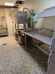 Hobart, Dishwasher, Three Part, 14' L X 2.5' D, Washer Prep & Table