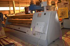 7/16" x 12' WDM #100-11-12, 3-roll hydraulic pinch pyramid plate bending roll, 2-speed reducer