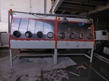High-Containment Industrial Glovebox, 8 Port, AB PanelView, Mettler Toledo IND570 terminal
