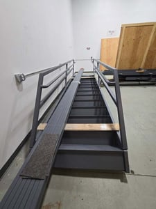 Galvanized Mezzanine Pieces and Catwalk, 175" steps, 264" catwalks