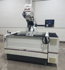 Sunnen #CK-21, 12" stroke, 3/4"-8" dia., 4 HP, automatic feed, 1500 lb part capacity, 1998, retrofit 2007