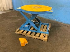 3000 lb. Model RTMX-30. hydraulic scissor lift table, 6.5" lowered/32.5" raised height, 43" platform