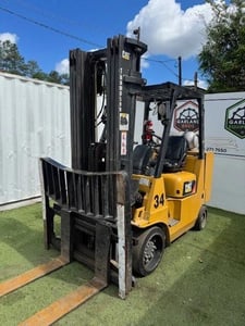 9100 lb. Caterpillar #GC45KSTR, ForkLift, Cushion Tire, LP Forktruck