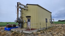 Plains Oil, choke plant w/ stabilizer & glycol regen, 1000 psi @ 150&deg;F shell & tube, 1994