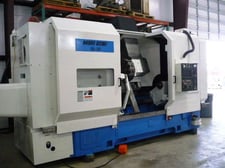 Mori Seiki #SL-75A, MSC-516(Fanuc 18T), 2-Axis, 4-jaw 21" chuck, 21" swing, 1010 RPM, tailstock, 1996