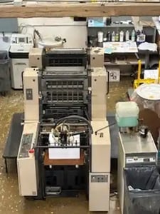 Shinohara #520P, 2-color printer, single sided or perfecting, 3/8" gripper margin, 2001