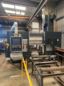 Ficep #602-DFRC, beam drill line, robot coping, 10 HP, 2500 RPM, 6 tool, 40' in & out feed, 2010