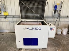 4.7 cu.ft., Almco #VB-1631, Vibratory Finishing Tub, 16.5" x 30.5" tub, 5 HP, 460 V., sound attenuated
