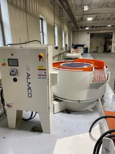 12 cu.ft. Almco #SBB-12, Spiral Bottom Bowl Finisher, 13" channel, 10 HP, sound attenuated enclosure