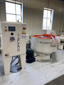 8 cu.ft. Almco #SBB-8V, Spiral Bottom Bowl Finisher, 12" channel, 7.5 HP, sound attenuated enclosure