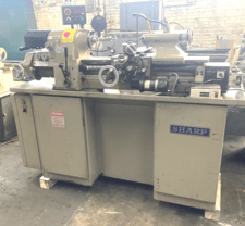 Sharp #1118H, Precision Lathe, HLVH Style, w /Metric/Inch digital read out, 220 V