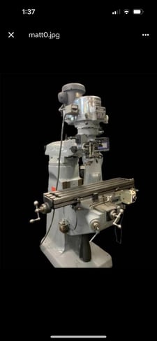 Bridgeport, Milling Machine, R8 Spindle, w/DRO, 2 HP, Reconditioned