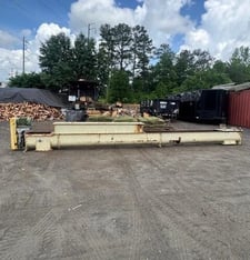 16" x 27' -3" long Industrial Screw Conveyor w/Falk Gearbox, 17" trough, 10 HP motor, 14.03:1 ratio, 230/460