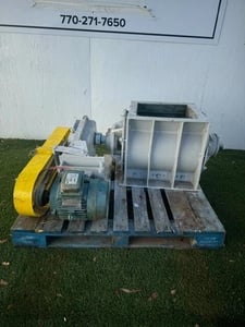16" x 16" Rotary Airlock Feeder, 5 HP @ 1745 RPM Toshiba motor, Falk gearbox, 25.27:1 ratio