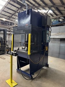 35 Ton, Denison, Multipress #FL35, C-frame hydraulic press, 15" stroke, 25" daylight, 12" throat, 30 HP, 1966