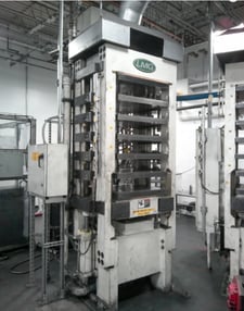 300 Ton, LMG (Lawton Machinery Group) compression molding press, 10 stroke, water cooled, 2016