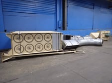 Donaldson Torit #DTF-416, Dust Collector, 15 Hp, hopper, ducts, parts, 1750 RPM, 230/460 V.