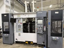 Okuma #2SP-250H, twin spindle, 2" turret turning centers, OSP-P200L Control, (2) 3-jaw 10" chucks, (2) 12