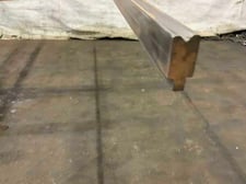 120.5" L, Female press brake die, 1" die width, 1-3/4" die height, 1/2" die opening, 1/2" tang