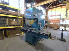 100 Ton, Danly, hydraulic straightening press, 12" stroke, 16" throat, 25 HP, single hand lever