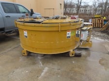 3560 liter Glass Master #5100, Turbine Mixer, 30" deep x 96" diameter vertical pan, 50 HP belt driven motor