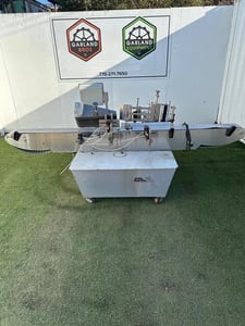 Chicago Automated Labeling, Wrap Labeler, 7.5" wide x 10' long belt, 20 amps, 120 VAC