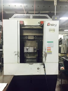 Enshu #JE50S, horizontal machining center, 19.7" X, 19.7" Y, 19.7" Z, 19.7" x 19.7" pallets, Fanuc 18iM