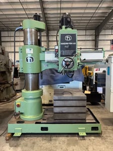 5' -15" Nardini #FRD-60, radial drill arm, #5MT, hydraulic clamping of arm and column