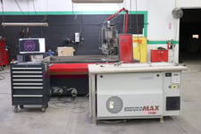 Omax #Maxiem-1515, CNC 4-head waterjet, 5.2' x 5.2'table, 50 HP, 60000 psi, abrasive hopper, 2021