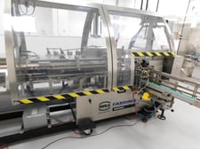 Iwka Fabrima #VP-120, Vertical Cartoner, 8" centers, 120 CPM, 3.5" x 5.3" x 12.6" cartons, Semi-auto