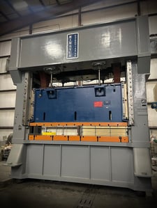 500 Ton, Minster #E2-500-144-42, Press, 12' overall, 16" stroke, 27" Shut Height, 30 SPM, 6" adj., 40 HP
