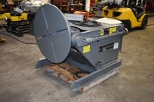 2500 lb. Aronson #GE-25A, power gear elevated positioner, 36" round table, hand pendant controller