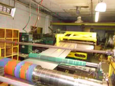72" x .187" Universal slitting line, 20000 lb., L to R, entry floor standing coil car, L-type dsgn