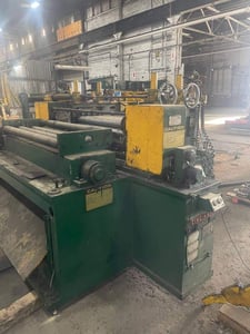 48" x .075" Cincinnati, 9-roll coil straightener, 3" work roll diameter, 56" work roll width, 25 HP